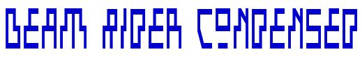 Beam Rider Condensed шрифт